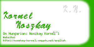 kornel noszkay business card